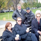 Annie Wersching with 24 cast and crew in Washington DC