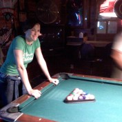 Annie Wersching plays pool after her first 24 action scene