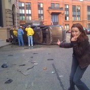 Annie Wersching behind the scenes 24 Season 7 car crash