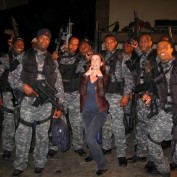 Annie Wersching with Juma's assault team 24 Behind the Scenes
