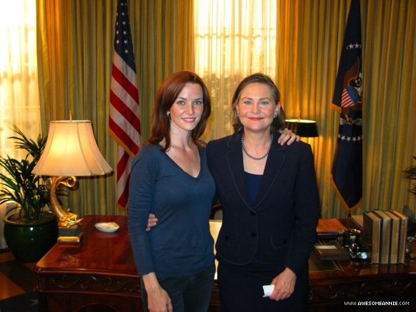 Annie Wersching and Cherry Jones behind the scenes 24 Season 7