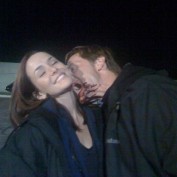 Annie Wersching and zombie Jeffrey Nordling on 24