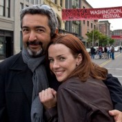 Annie Wersching with Jon Cassar on the 24 Season 7 Set