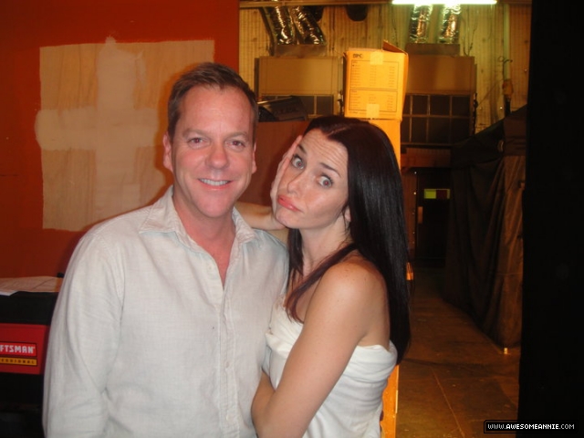 Kiefer Sutherland and Annie Wersching 24 8x17 Behind the Scenes