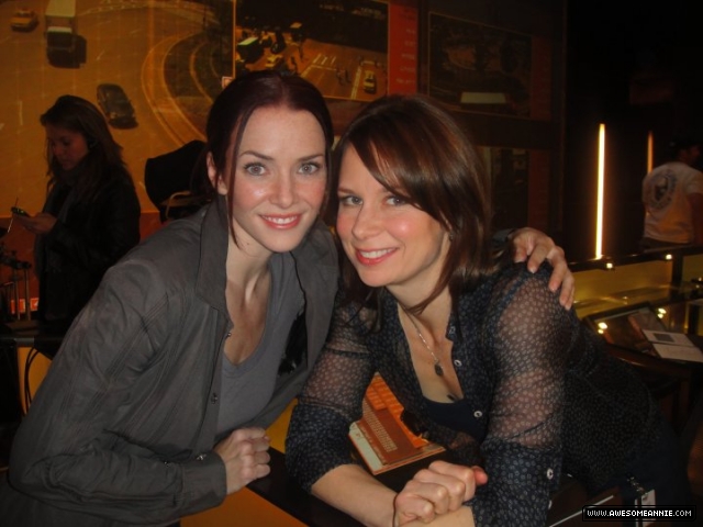 Annie Wersching and Mary Lynn Rajskub inside CTU