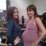 Annie Wersching and a pregnant Mary Lynn Rajskub on 24 set