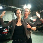 Annie Wersching and Tony Curran behind the scenes