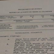 Vladimir Laitanan Autopsy Report - Page 1