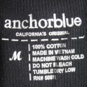 Anchor Blue tank top tag