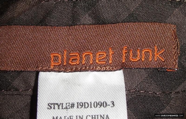 Planet Funk shirt tag