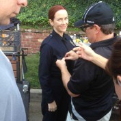 Annie Wersching behind the scenes of Bosch