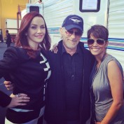 Annie Wersching with Steven Spielberg and Halle Berry on Extant