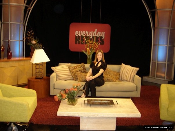 Annie Wersching on General Hospital's Everyday Heroes set