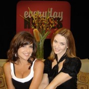 Annie Wersching and Kelly Monaco on General Hospital set