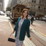 Annie Wersching on location filming Journeyman