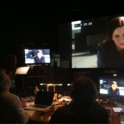 Annie Wersching does ADR on Partners at studio