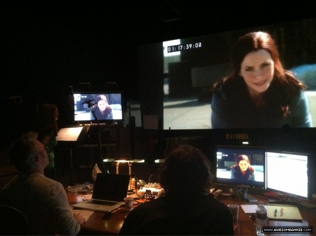 Annie Wersching does ADR on Partners at studio