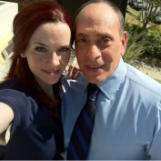 Annie Wersching and Nestor Serrano BTS on Partners set