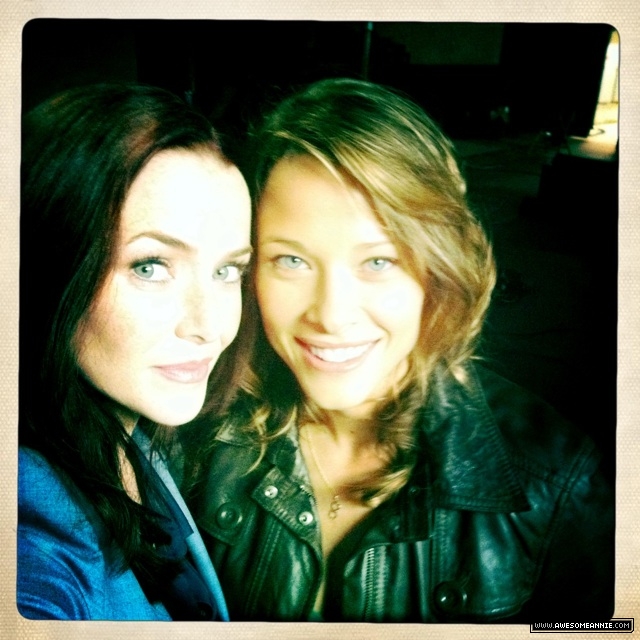 Annie Wersching and Scottie Thompson BTS