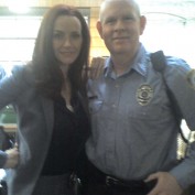 Annie Wersching with Scott Ledbetter on Partners set