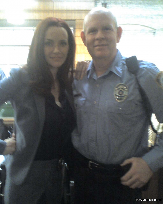 Annie Wersching with Scott Ledbetter on Partners set