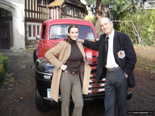 Annie Wersching with actor John R. Taylor