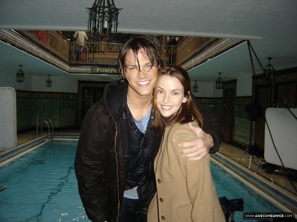 Annie Wersching and Jared Padalecki