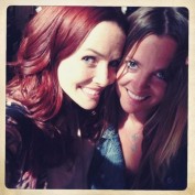 Annie Wersching and Marci MIchelle on set of Touch