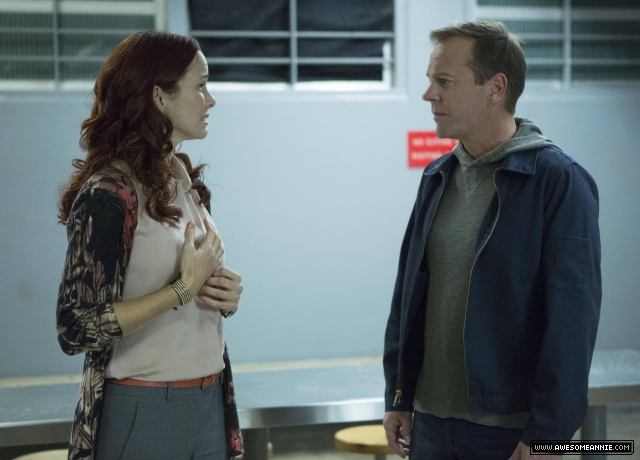 TOUCH:  Martin (Kiefer Sutherland, R) brings Dr. Kate Gordon (guest star Annie Wersching, L) to a local prison to see her father before his execution in the &quot;Clockwork&quot; episode of TOUCH airing Friday, March 29 (9:00-10:00 PM ET/PT) on FOX. &#xa9;2013 Fox Broadcasting Co.  Cr: Isabella Vosmikova/FOX