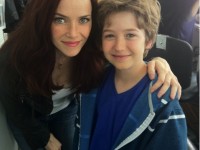 Annie Wersching and Garrett Ryan on Partners pilot set