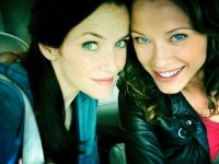 Annie Wersching and Scottie Thompson on Partners set