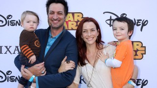 Annie Wersching and family at Disney VIP Halloween Event